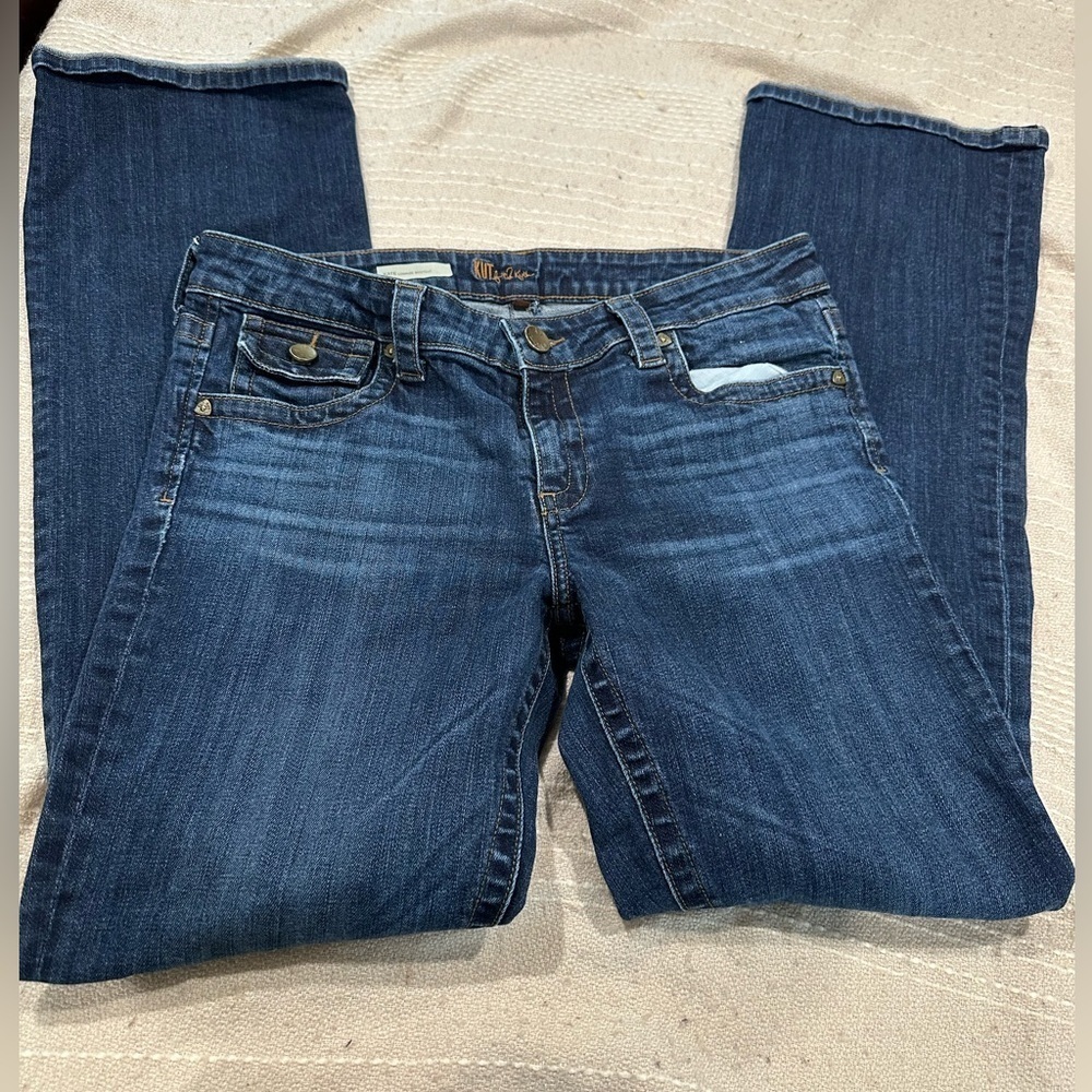 KUT Katelowrise Boot cut Classic Blue Denim Women's Jeans